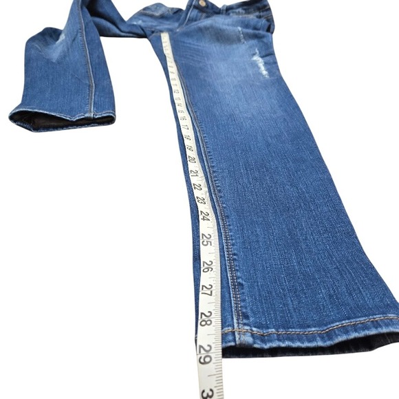 White House Black Market Mid Rise Distressed Skinny Jeans Womens Sz 4 - Picture 10 of 11